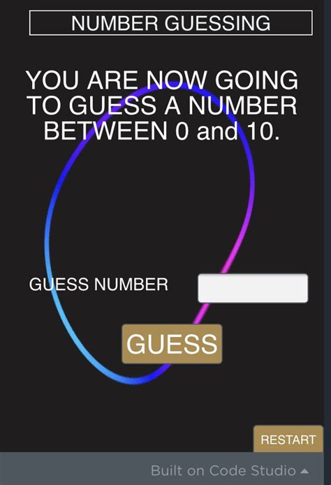 Number guessing game | Devpost