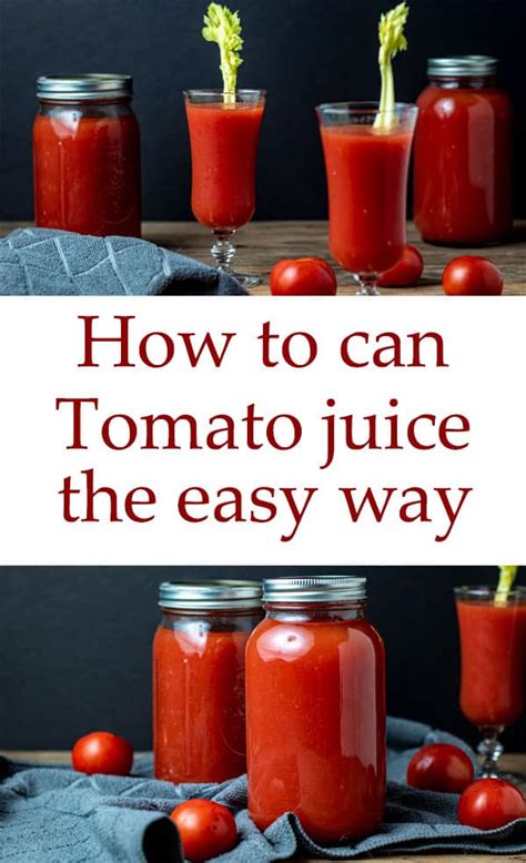 Canning Tomato Juice - Binky's Culinary Carnival