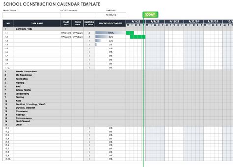 Free Construction Calendar Templates | Smartsheet