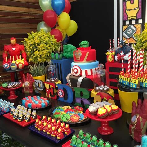 Blog Encontrando Ideias | Festa dos vingadores, Decoração festa vingadores, Festa de super herois