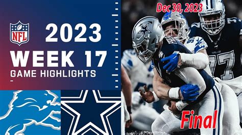 Detroit Lions vs Dallas Cowboys Final FULL GAME 12/30/23 Week 17 | NFL Highlights Today - Win ...