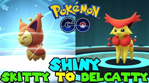 Evolving SHINY SKITTY to SHINY DELCATTY in Pokemon Go Enigma Week - YouTube