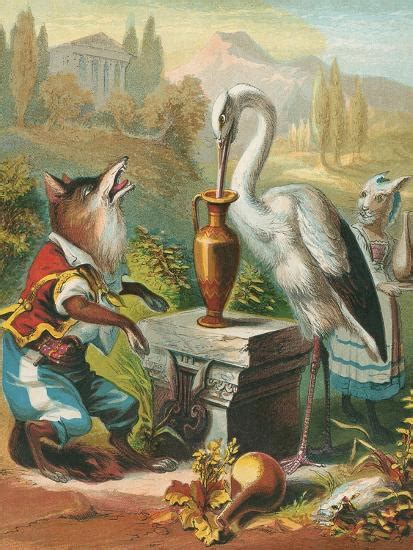 'Aesop's Fables, the Fox and the Stork' Prints | AllPosters.com