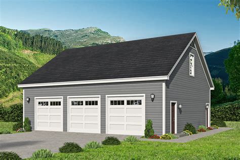 3-car Detached Garage Plan with Guest Room, Bath and Loft - 68706VR ...