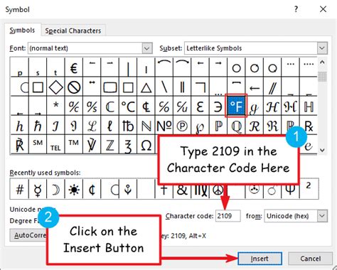 How to type the Degree Fahrenheit (℉) symbol in Word (on Keyboard ...