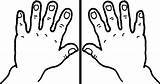 Hands Coloring Page sketch template
