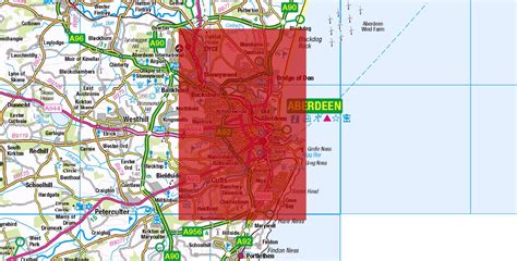 Central Aberdeen Postcode City Street Map - Digital Download – ukmaps.co.uk