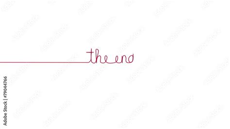 Handwritten THE END text sign. Line separator, overlay, alpha Stock ビデオ | Adobe Stock