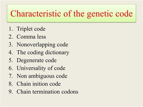 Genetic code ppt | PPT