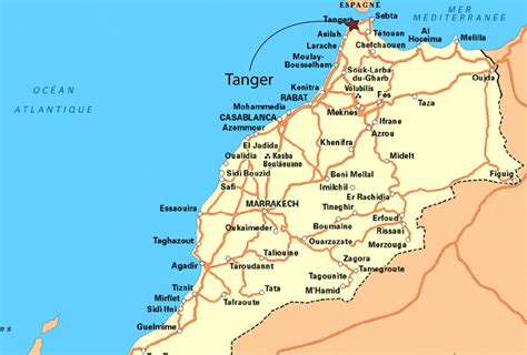 Mapas de Tânger - Marrocos | MapasBlog