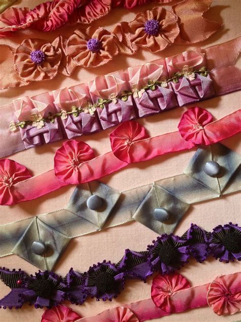 Some of the Fabulous trims you can sew with ribbons. | Лента работы ...