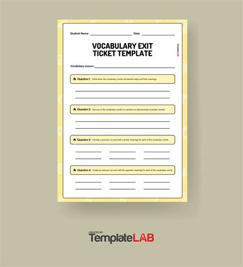 12 Printable Exit Ticket Templates (Word, PDF, PSD, PPTX)