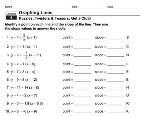 Writing Equations In Point Slope Form Worksheet | Writing Worksheets