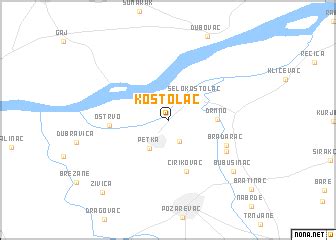 Kostolac (Serbia and Montenegro) map - nona.net