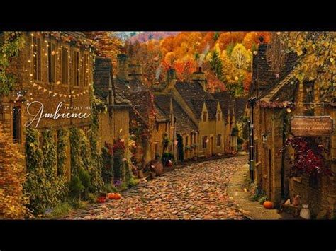 🌾🐓 AUTUMN VILLAGE ASMR Ambience | Wind & Crunchy Leaves, Village Sounds, Horses | Ambience ...