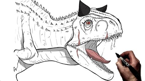 How To Draw The Carnotaurus From Jurassic World Dinosaurs Color Pages | The Best Porn Website