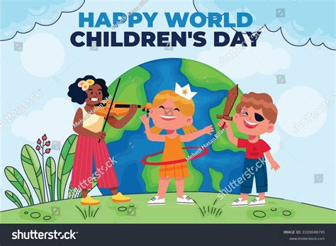 Universal Childrens Day Vector Illustration Universal Stock Vector (Royalty Free) 2220048795 ...