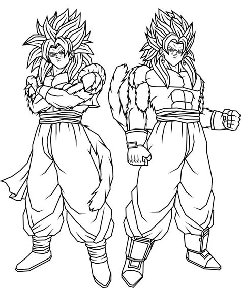 Dbz Goku Ssj4 Coloring Pages | Vegito y gogeta, Miku chibi, Hatsune ...