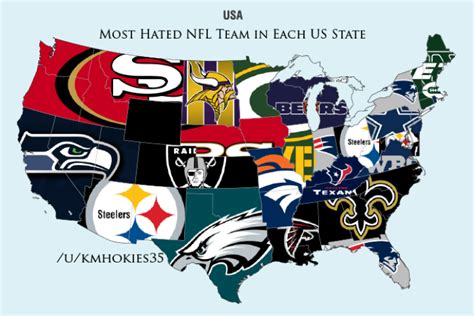 Redditor Releases Most Hated NFL Teams in Each State | Bleacher Report