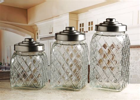 Circleware 3-Pc. Embossed Canister Set