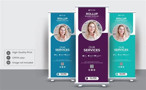 Premium Vector | Abstract x stand rollup banner design templates eps vector