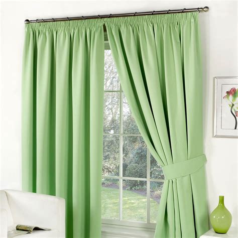 Dreamscene Thermal Pencil Pleat PAIR of Blackout Curtains & Tiebacks ...