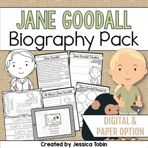 Jane Goodall Biography Pack