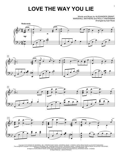 Love The Way You Lie | Sheet Music Direct