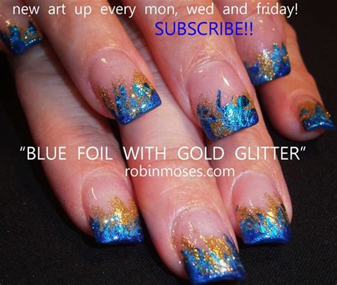 Nail Art by Robin Moses: pink camo nail, camo nail, camouflage nail, blue foil nail, blue nail ...