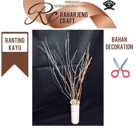 Jual 065 || 50-75 cm| Ranting kayu kering bercabang || branched peeled ...