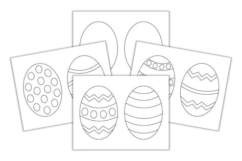 Free Easter Egg Template (+ 9 Easy Crafts!) - The Craft-at-Home Family