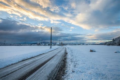 Winter Road, Switzerland stock image. Image of cold, road - 28103137