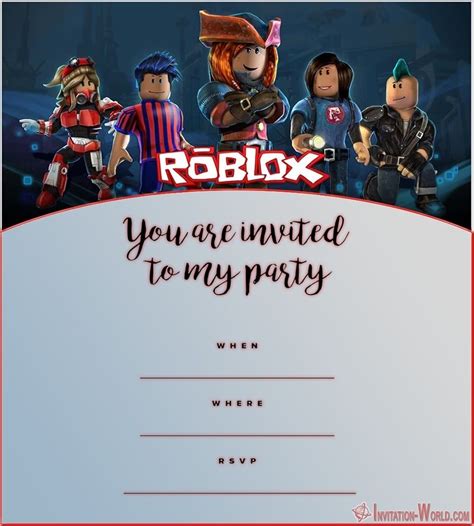 You Won't Believe These FREE Roblox Invitation Templates! - Invitation Center | Party invite ...