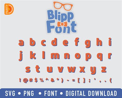 Blippi Font Alphabet Png Bundle Blippi Alphabet Blippi - Etsy