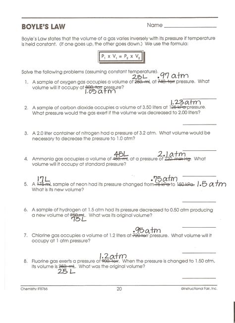 Charles Law Worksheet Answers – Imsyaf.com