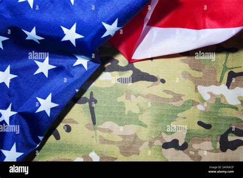 American flag and camouflage. Military background. Copyspace Stock Photo - Alamy