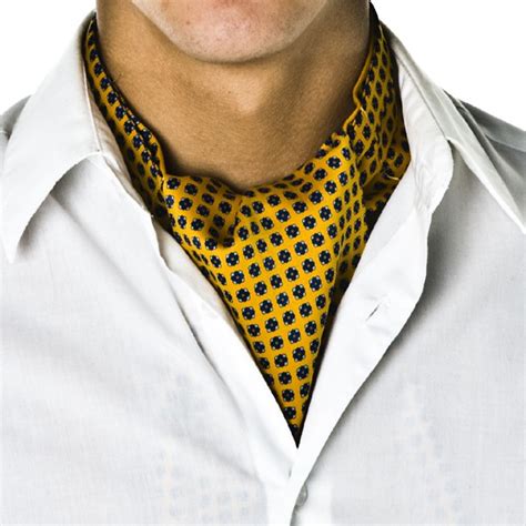 Gold Floral Design Casual Cravat from Ties Planet UK