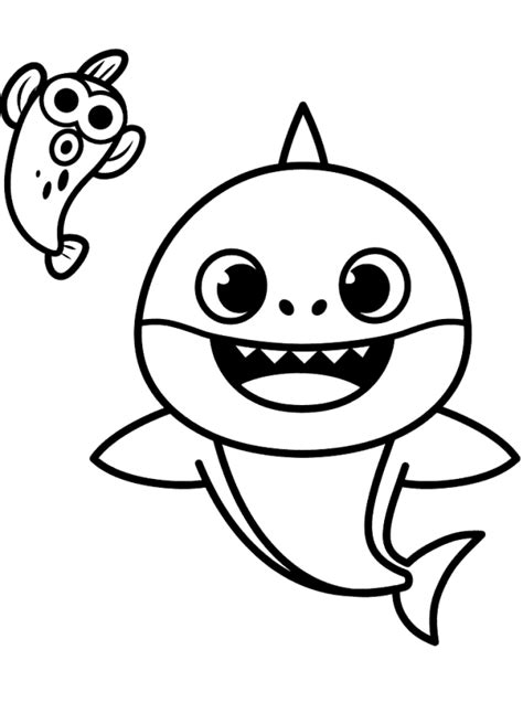 Kids-n-fun.com | Create personal coloring page of baby shark coloring page