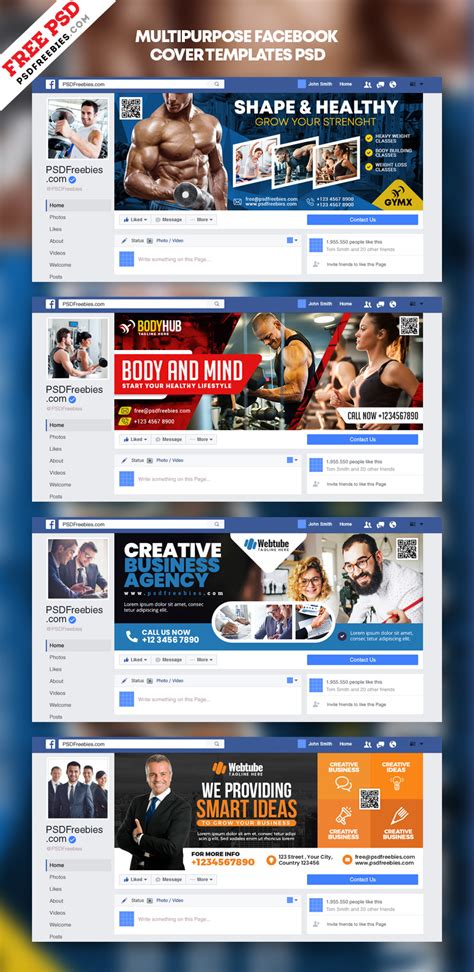 Multipurpose Facebook Cover Templates PSD | PSDFreebies.com