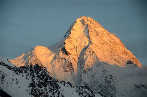 15 K2 North Face At Sunset From K2 North Face Intermediate Base Camp