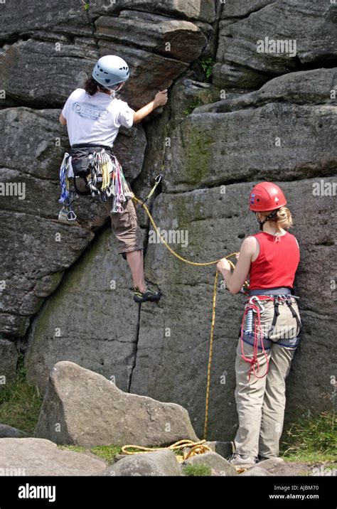 Stanage Edge Climbing Stock Photo - Alamy