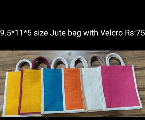 Assorted Leather Jute bag with Velcro, Weight Capacity: 5 KG at Rs 75 ...