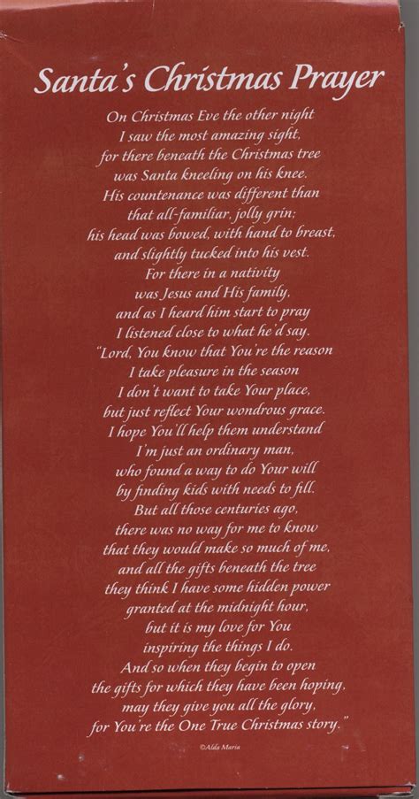 Santa's prayer | Christmas prayer, Christmas scripture, Prayers