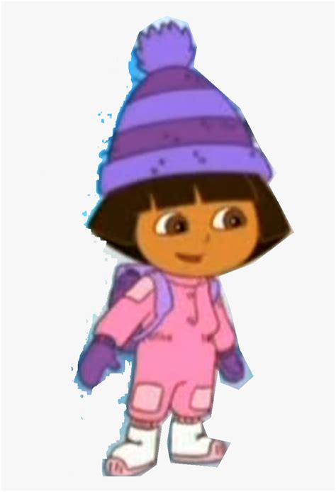 Dora In Winter Wear - Cartoon, HD Png Download , Transparent Png Image ...