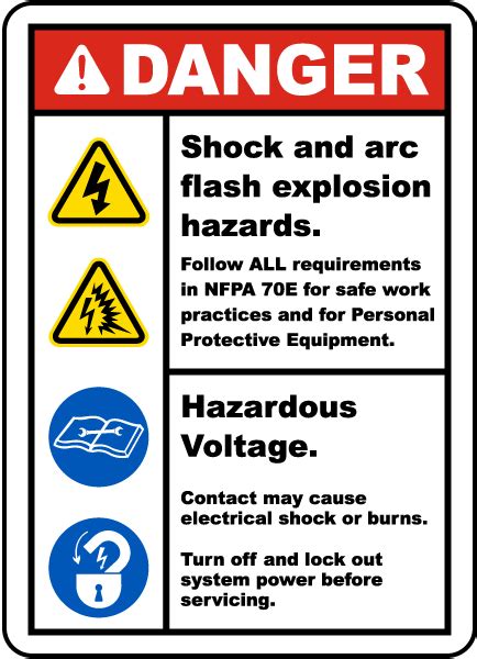 Shock and Arc Flash Hazards Label - Claim Your 10% Discount