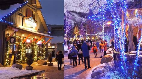 Christmas Village and Lights at Blue Mountain Ontario Canada Holiday ...