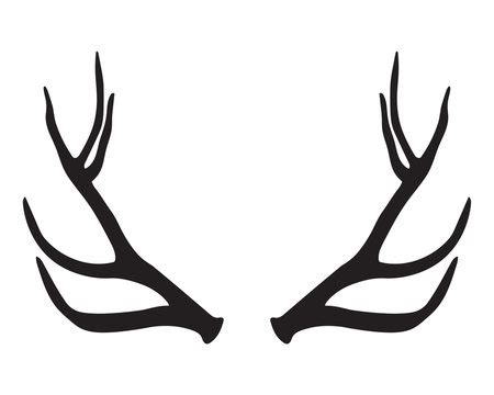 Elk Antlers Outline