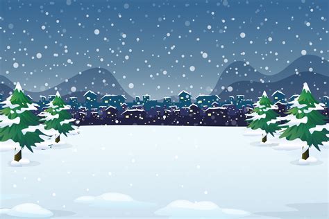 A winter night background 413320 Vector Art at Vecteezy