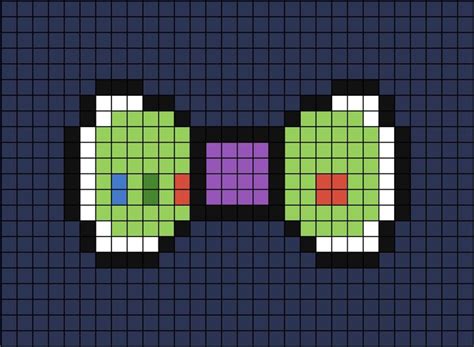 A pixel art template of a bow-tie themed as Buzz Lightyear from Toy Story. Lucky Charms ...