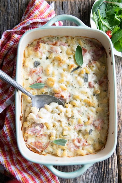 Cheesy Ham Casserole with Noodles - Feast and Farm